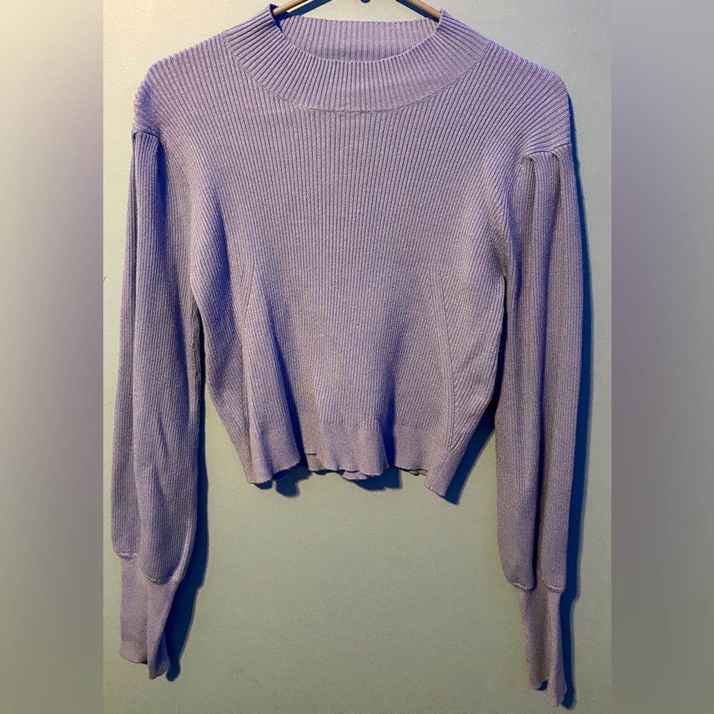 LULUS- Periwinkle Cropped Sweater, Size Medium